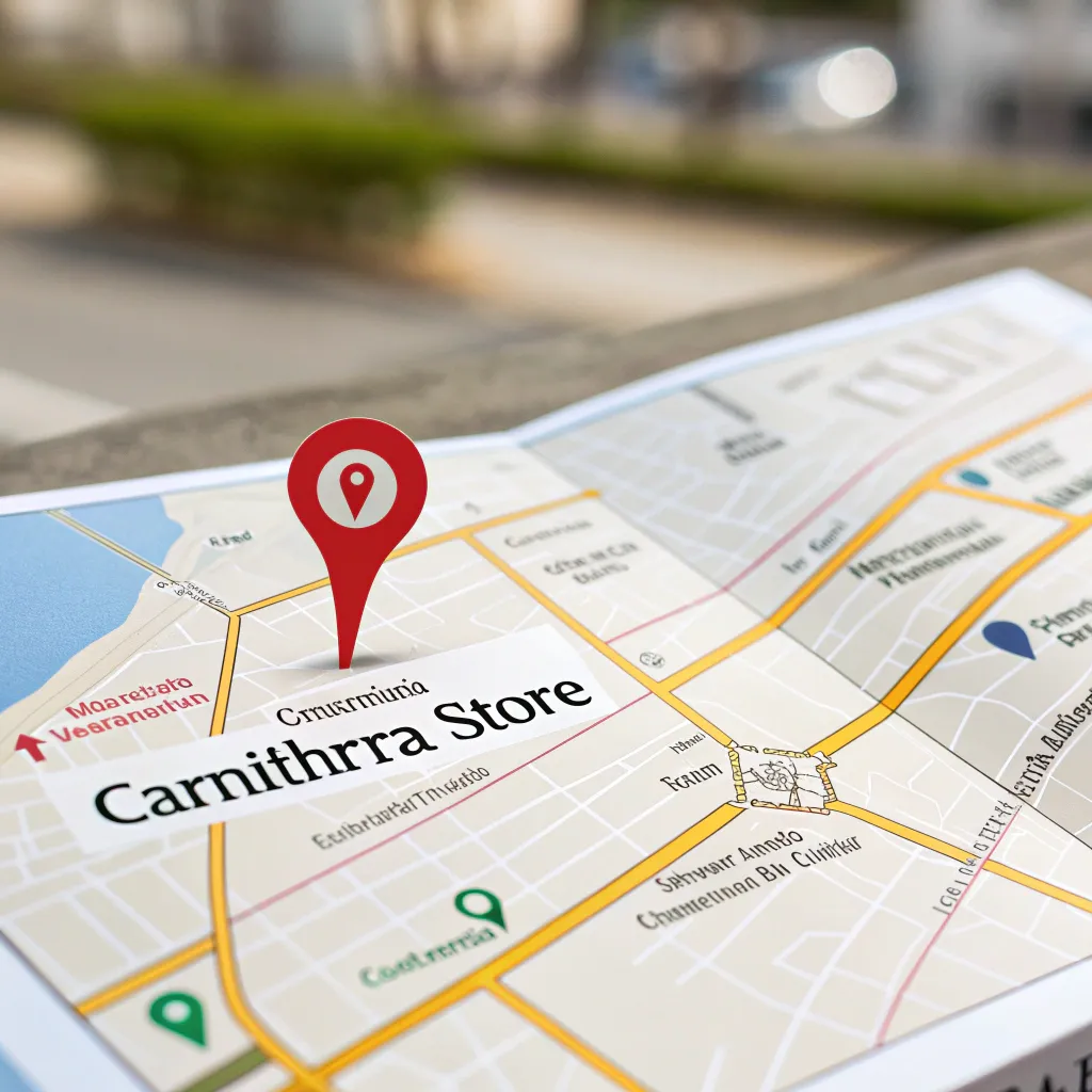 Map showing the location of CARNITHRA store